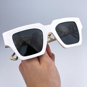 Versace VE4431 401/87 Sunglasses White Gold Logo Dark Grey Square Women